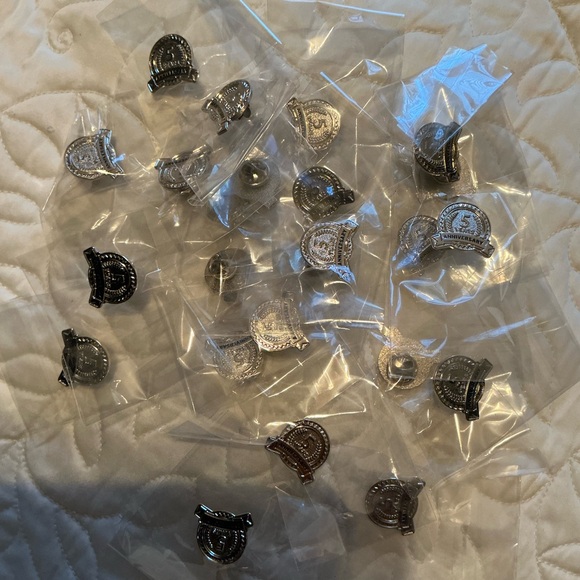 Other - Set of 25 Silver 5 YEARS ANNIVERSARY pins with butterfly clasp.